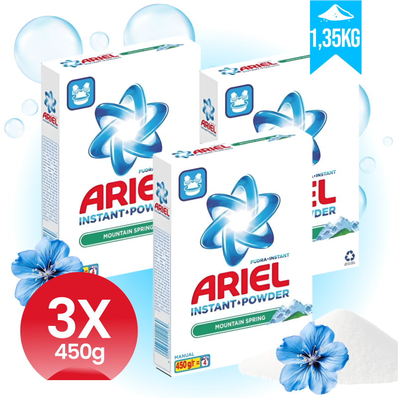3x ARIEL COLOR 2v1 LENOR FRESH pralni prašek + mehčalec (3x450g)<div style="color:red"><b>SUPER AKCIJA</b></div>